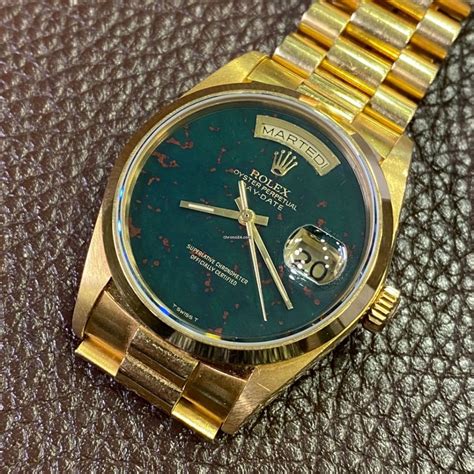 rolex bloodstone day date|Rolex Yellow Gold Bloodstone Dial Day.